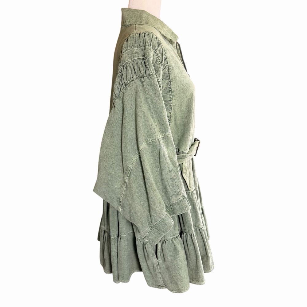Free People Women's Green Hampton Mini Dress Small Bohemian boho Hippie - Picture 5 of 11